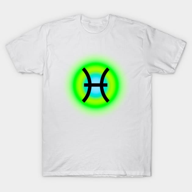 Glowing Aura Pisces Sign Zodiac T-Shirt by Scarlett Blue